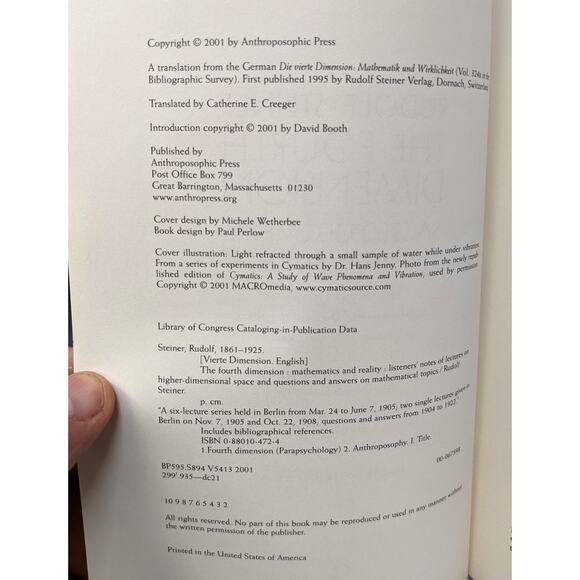 The Fourth Dimension - Sacred Geometry, Alchemy and Mathematics Rudolf Steiner - Picture 2 of 6